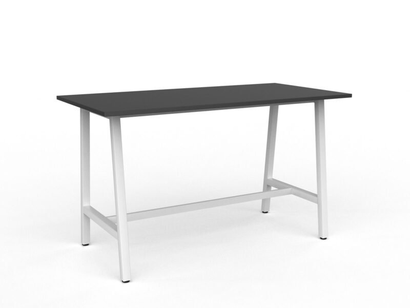 Knight's Cubit Bar Leaner Table 1800mm x 900mm - White Frame (Choice of Worktop Colours)