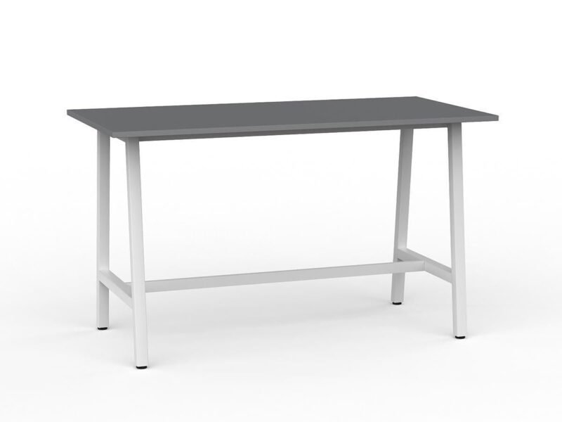 Knight's Cubit Bar Leaner Table 1800mm x 900mm - White Frame (Choice of Worktop Colours)
