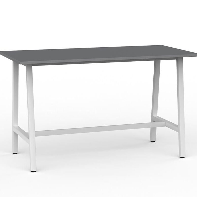 Knight's Cubit Bar Leaner Table 1800mm x 900mm - White Frame (Choice of Worktop Colours)