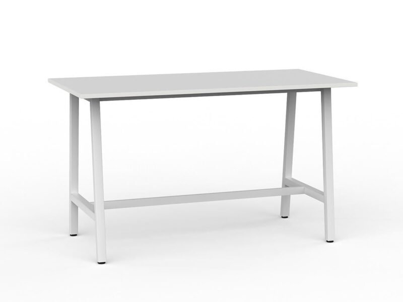 Knight's Cubit Bar Leaner Table 1800mm x 900mm - White Frame (Choice of Worktop Colours)