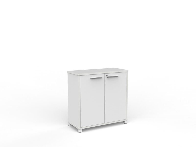 Knight's Cubit 900mm Cupboard - White