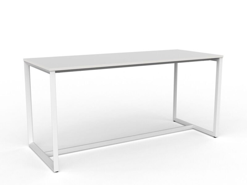 Knight's Anvil Bar Leaner Table 2200mm x 900mm - White Frame (Choice of Worktop Colours)