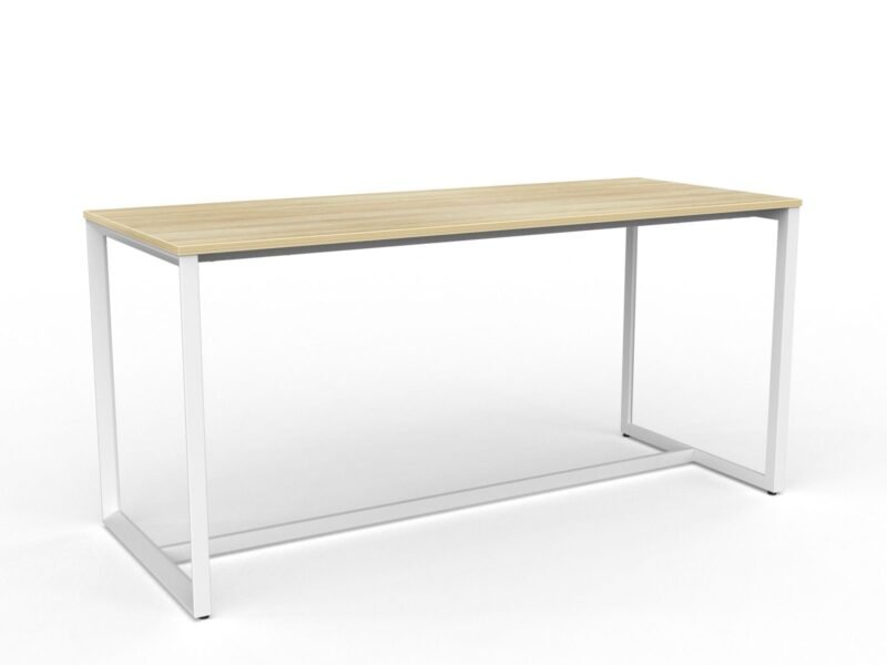 Knight's Anvil Bar Leaner Table 2400mm x 900mm - White Frame (Choice of Worktop Colours)