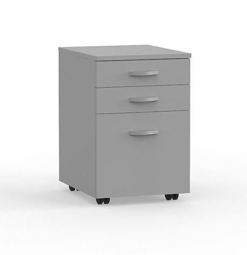 Knight's Eko 2 Drawer, Filing Cabinet, Mobile Cabinet, Silver