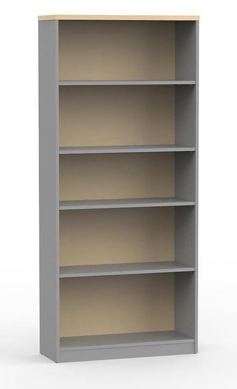 Knight's Eko Bookcase, Bookshelf, 1800x800x305mm, Silver/Nordic Maple