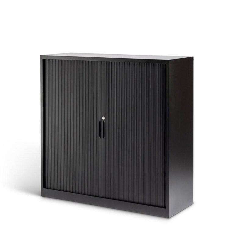 Milano 1200mm x 1020mm Storage Tambour - Black