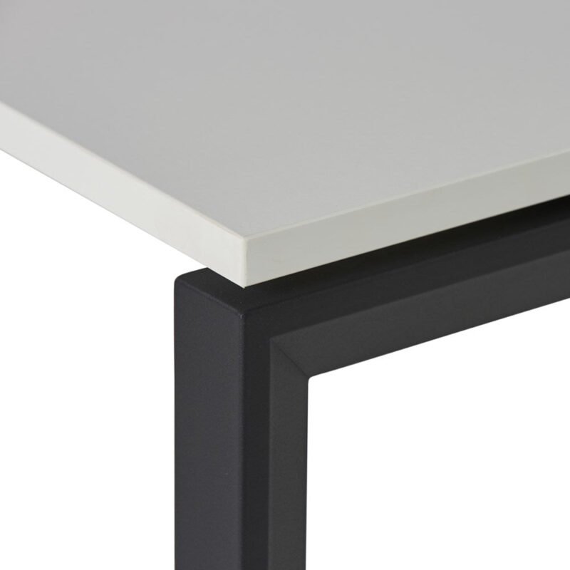 Novah Corner Desk 1800mm x 1800mm x 700mm - Black frame / White top