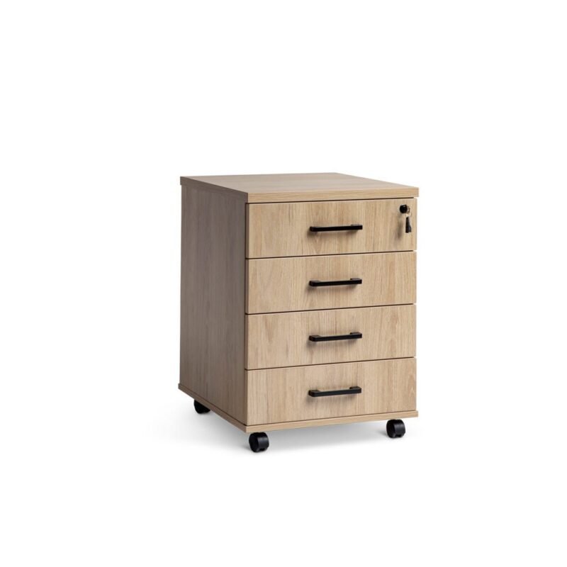 Oki Locking 4 Drawer Mobile Storage Cabinet