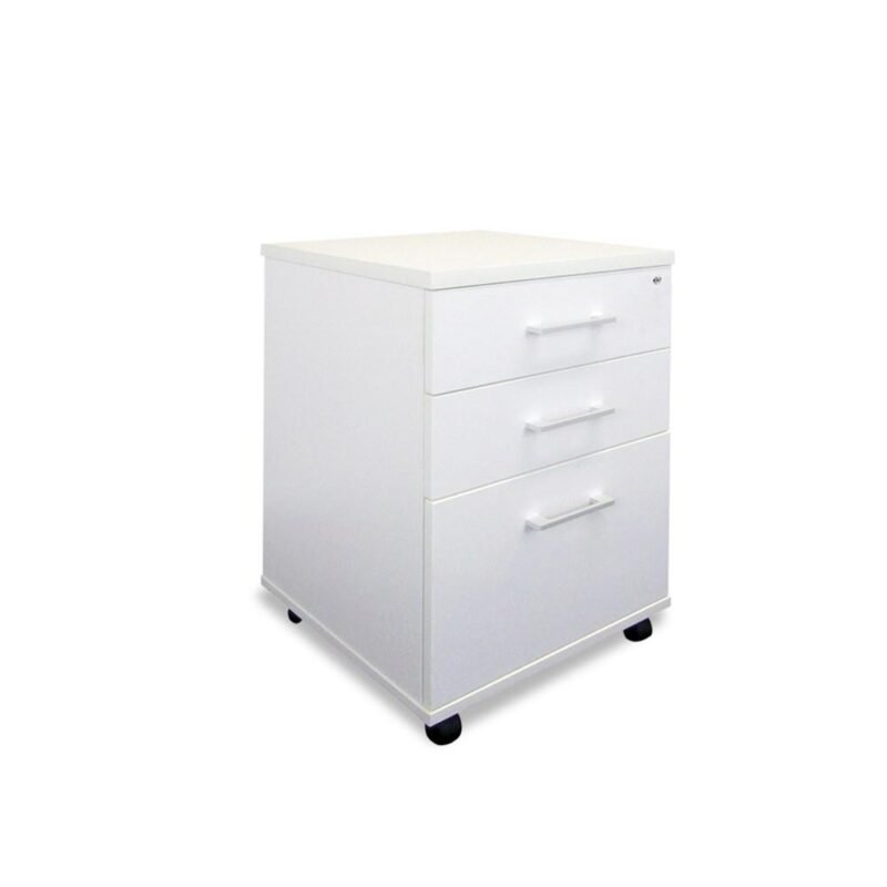 Sonic Locking 2 Drawer, Filing Cabinet, Mobile Cabinet, White